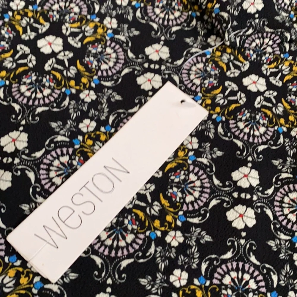 {NWT} Weston | Luella Boho Floral Medallion Print Shift Dress 8097 Black (L) - Picture 13 of 16